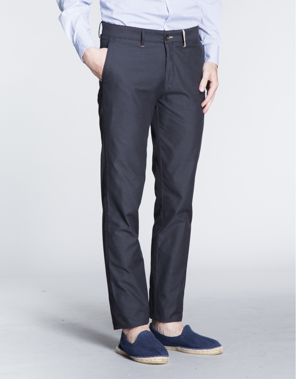 Navy blue light cotton sports pants