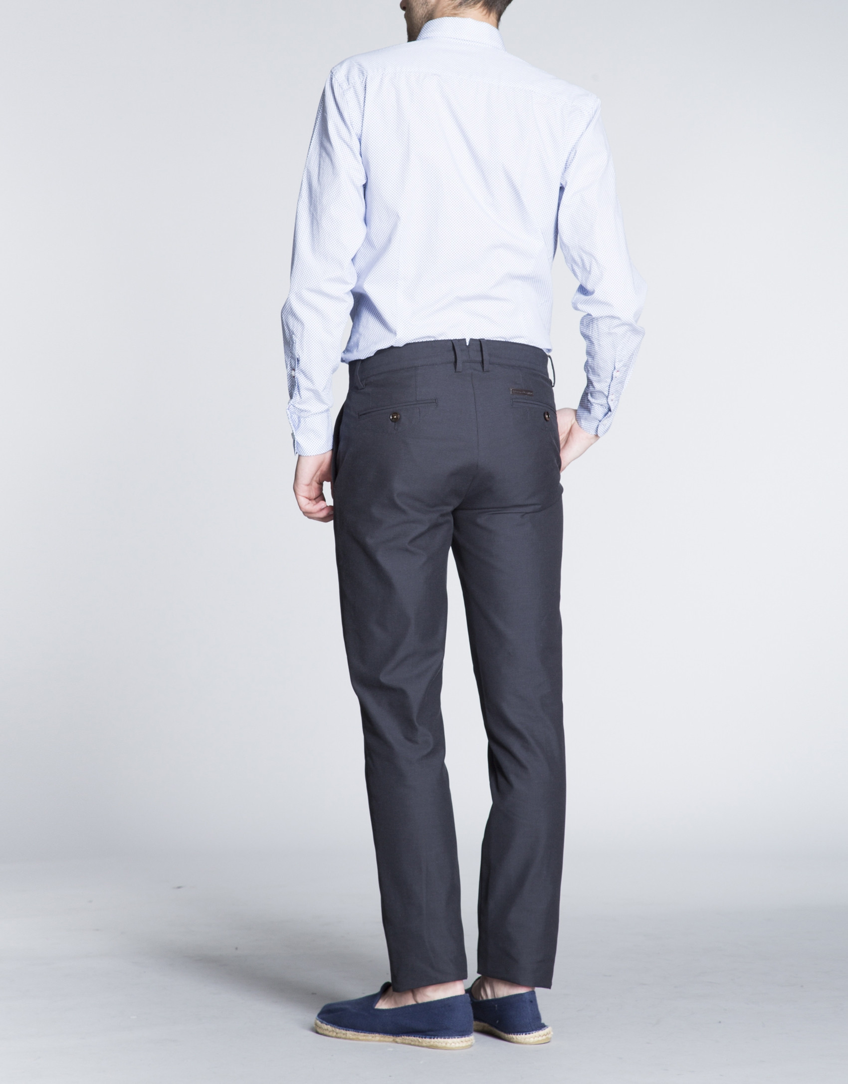 Navy blue light cotton sports pants