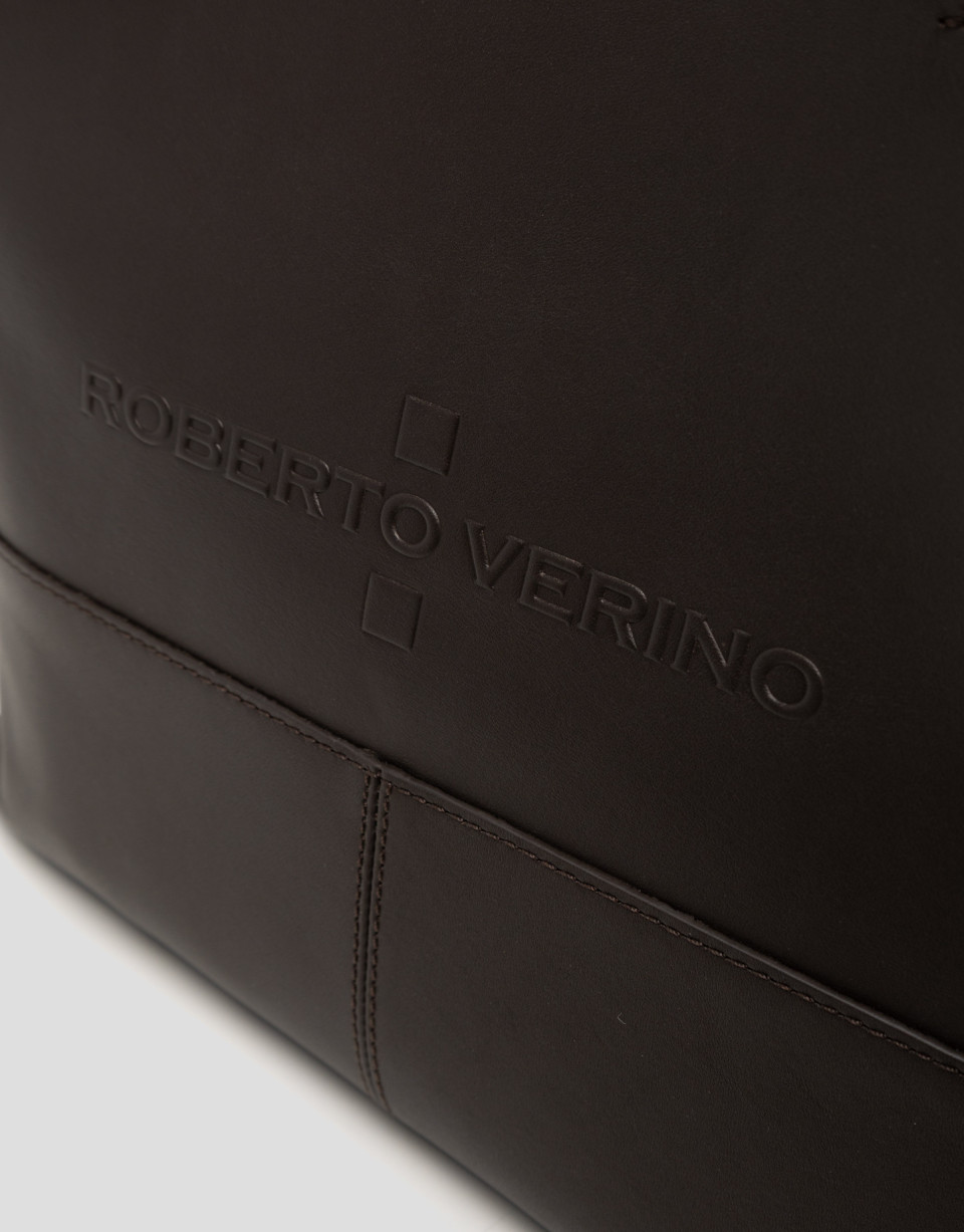 Bolso shopper Megan Midi piel marrón - Mujer | Roberto Verino