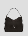 Margot brown suede hobo shoulder bag - Mujer | Roberto Verino