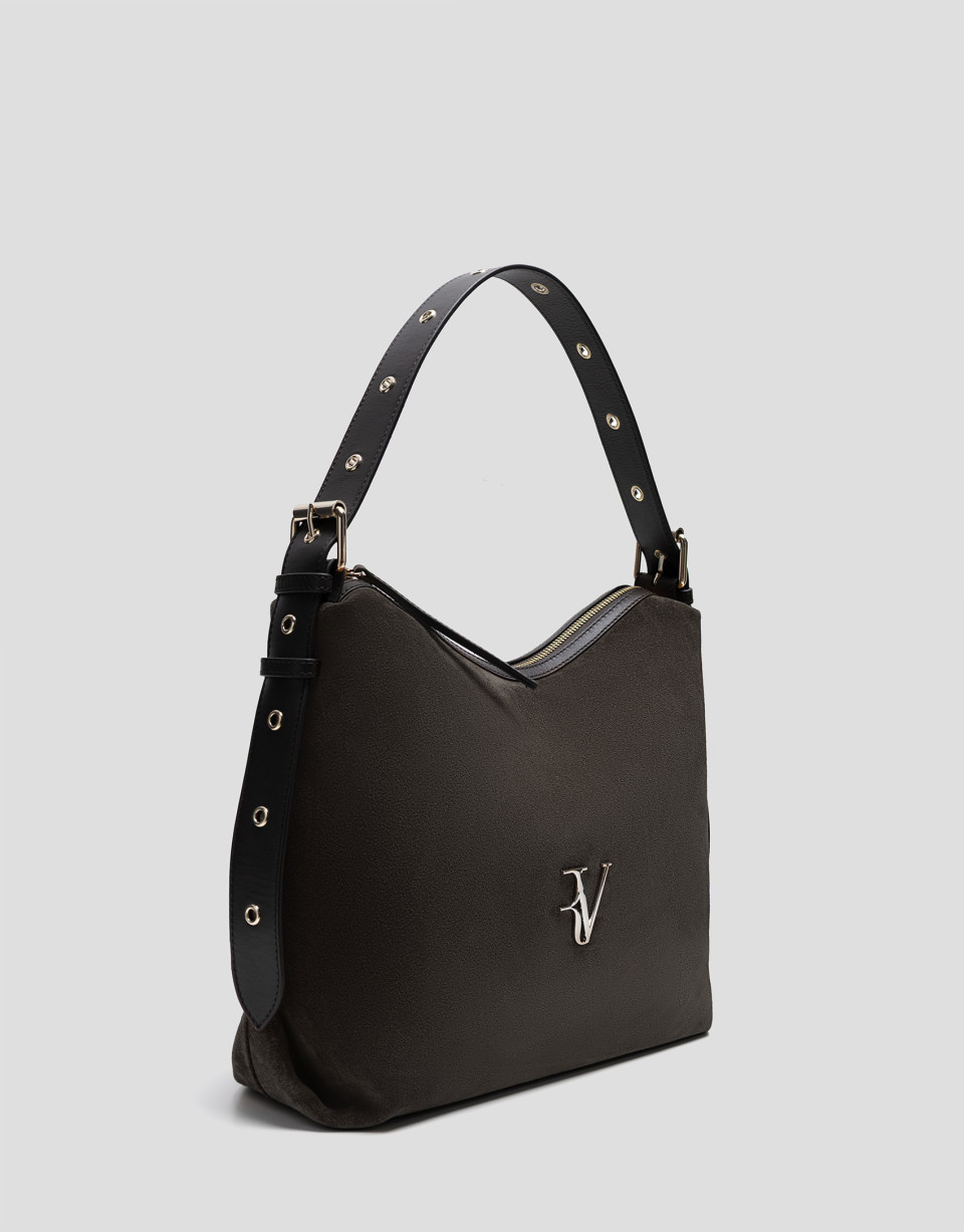Margot brown suede hobo shoulder bag - Mujer | Roberto Verino