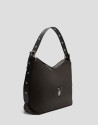 Bolso de hombro hobo Margot serraje marrón | Roberto Verino
