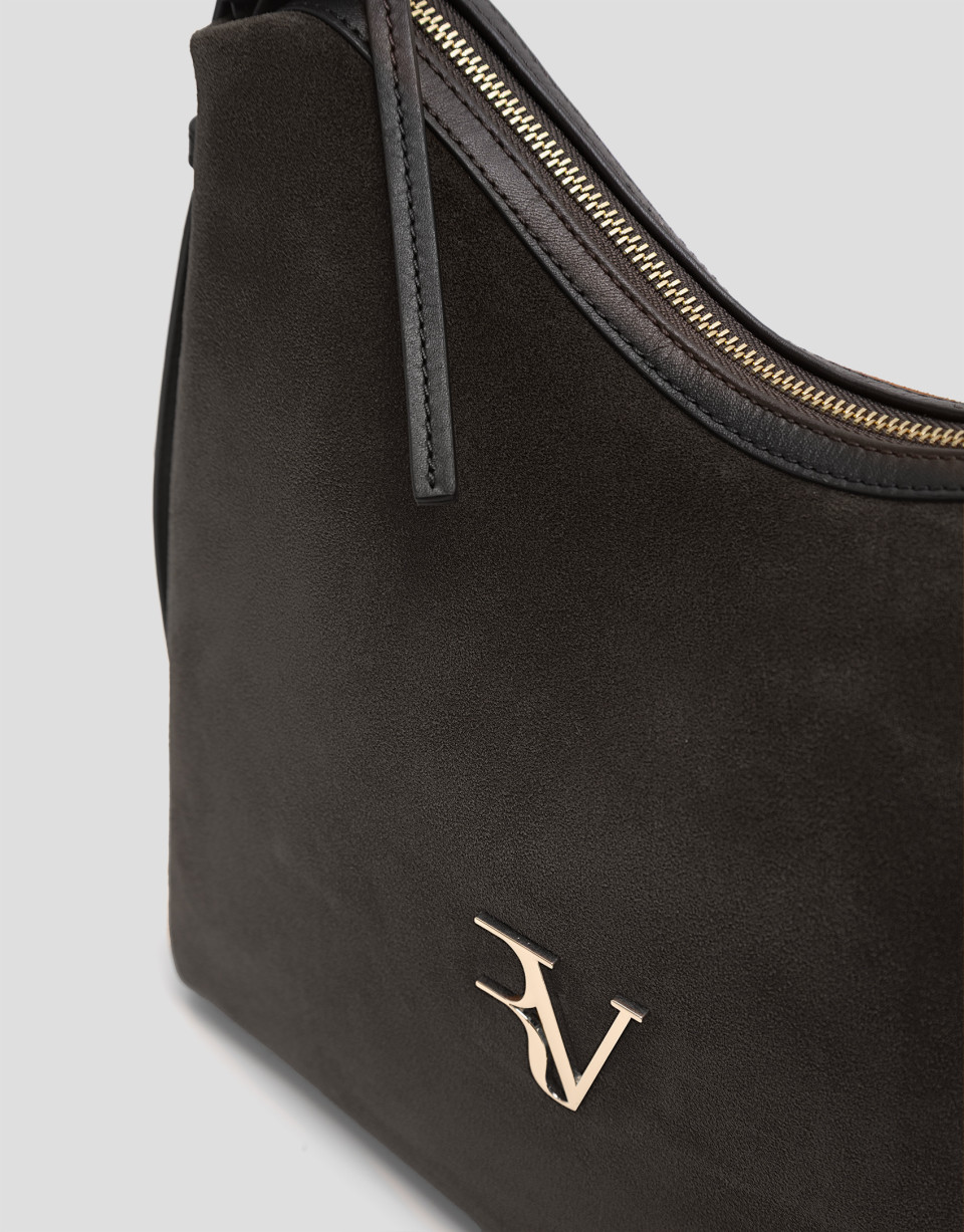 Margot brown suede hobo shoulder bag - Mujer | Roberto Verino
