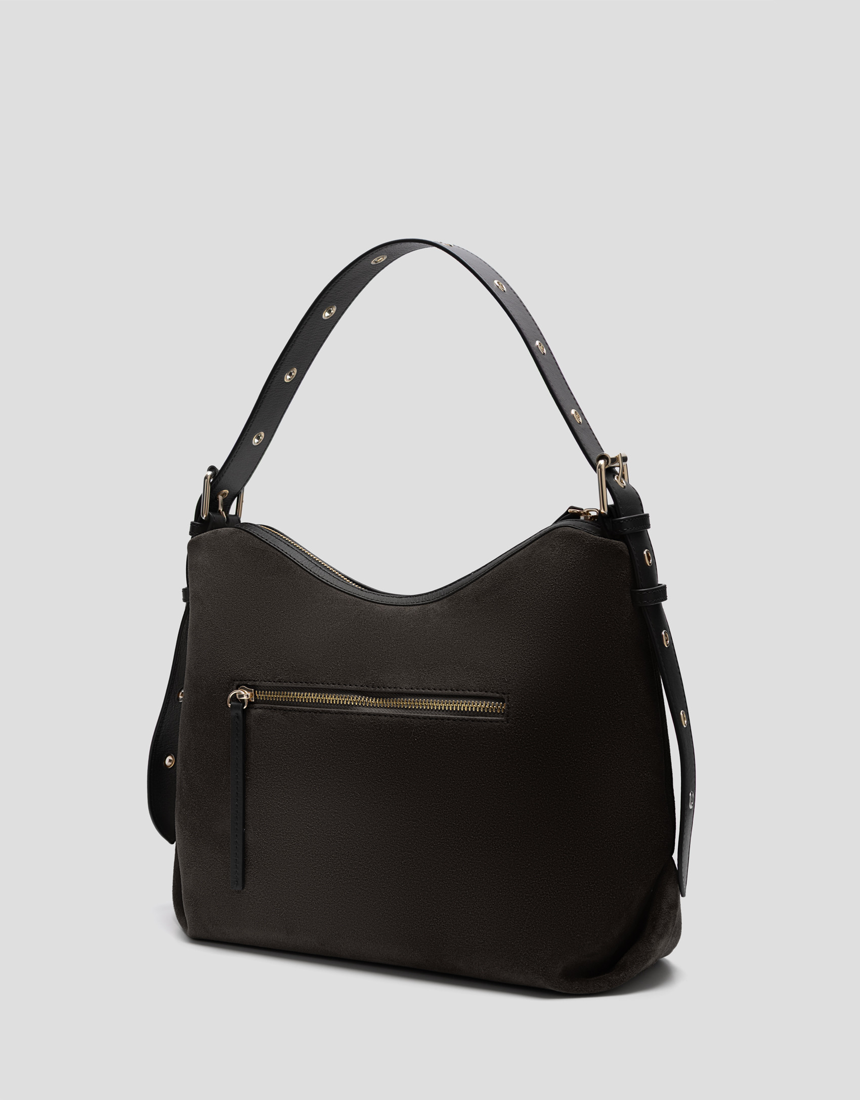 Margot brown suede hobo shoulder bag - Mujer | Roberto Verino
