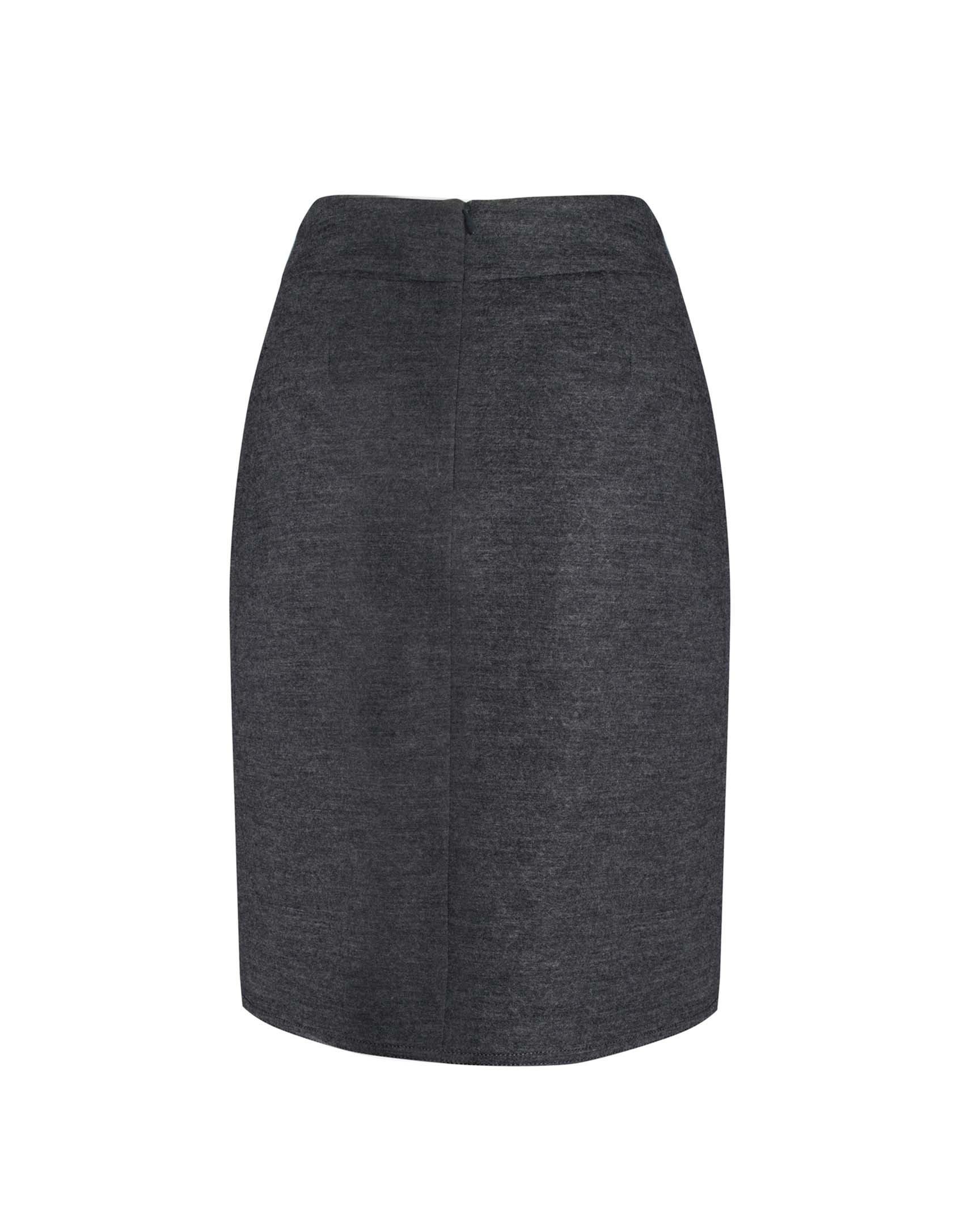 Falda gris jacquard burdeos