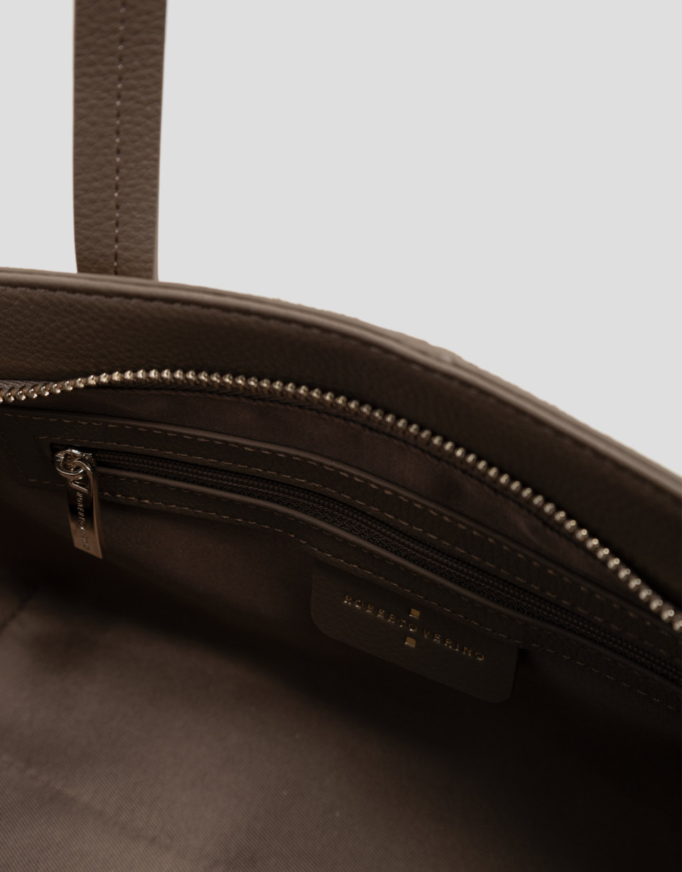 Bolso de hombro María Maxi Shopper piel y ... | Roberto Verino