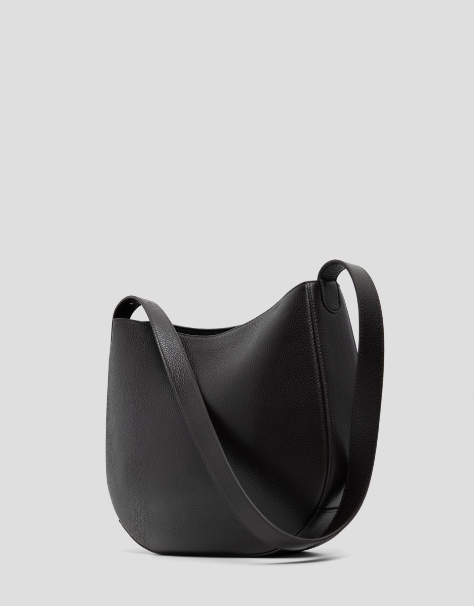 Iera Hobo leather and suede brandy shoulder bag | Roberto Verino