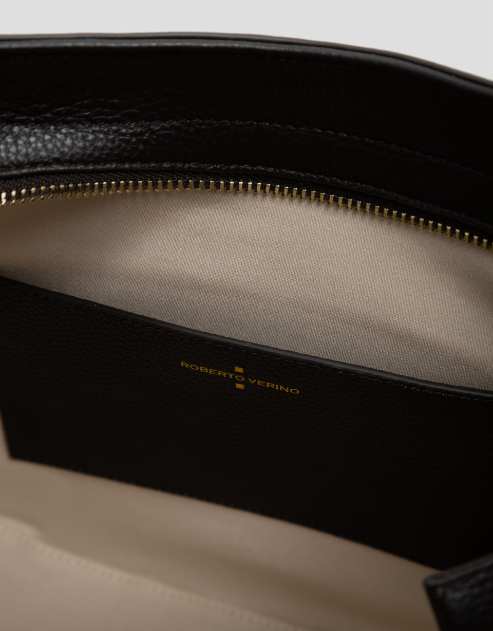 Iera Hobo leather and suede brandy shoulder bag | Roberto Verino