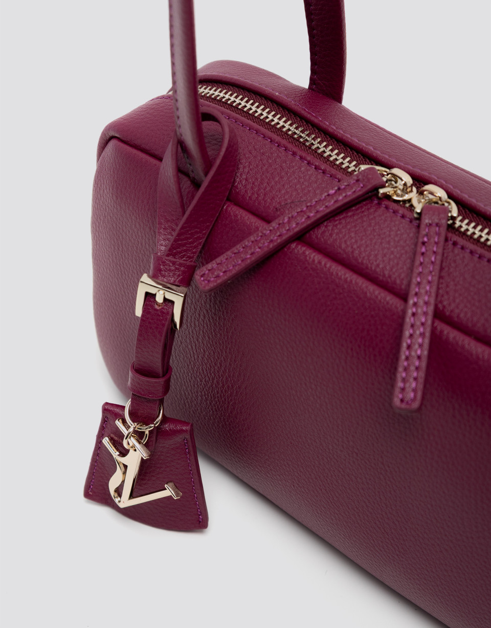 Loles Mini plum leather shoulder bag - Mujer | Roberto Verino