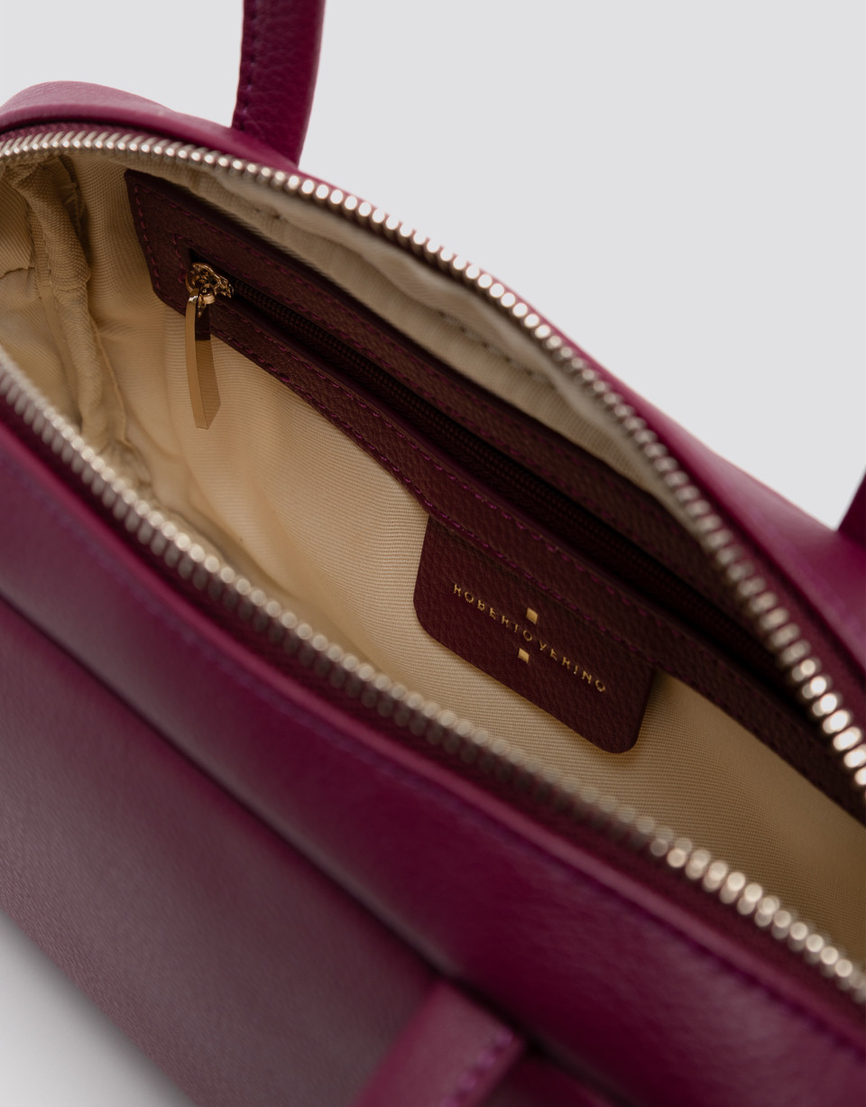 Loles Mini plum leather shoulder bag - Mujer | Roberto Verino