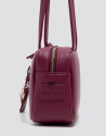 Bolso de hombro Loles Mini piel color ciruela | Roberto Verino