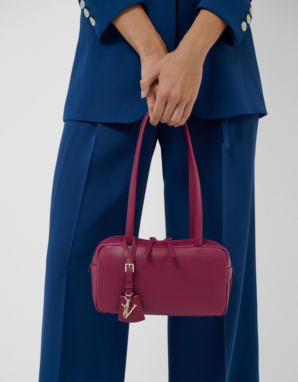 Loles Mini plum leather shoulder bag - Mujer | Roberto Verino
