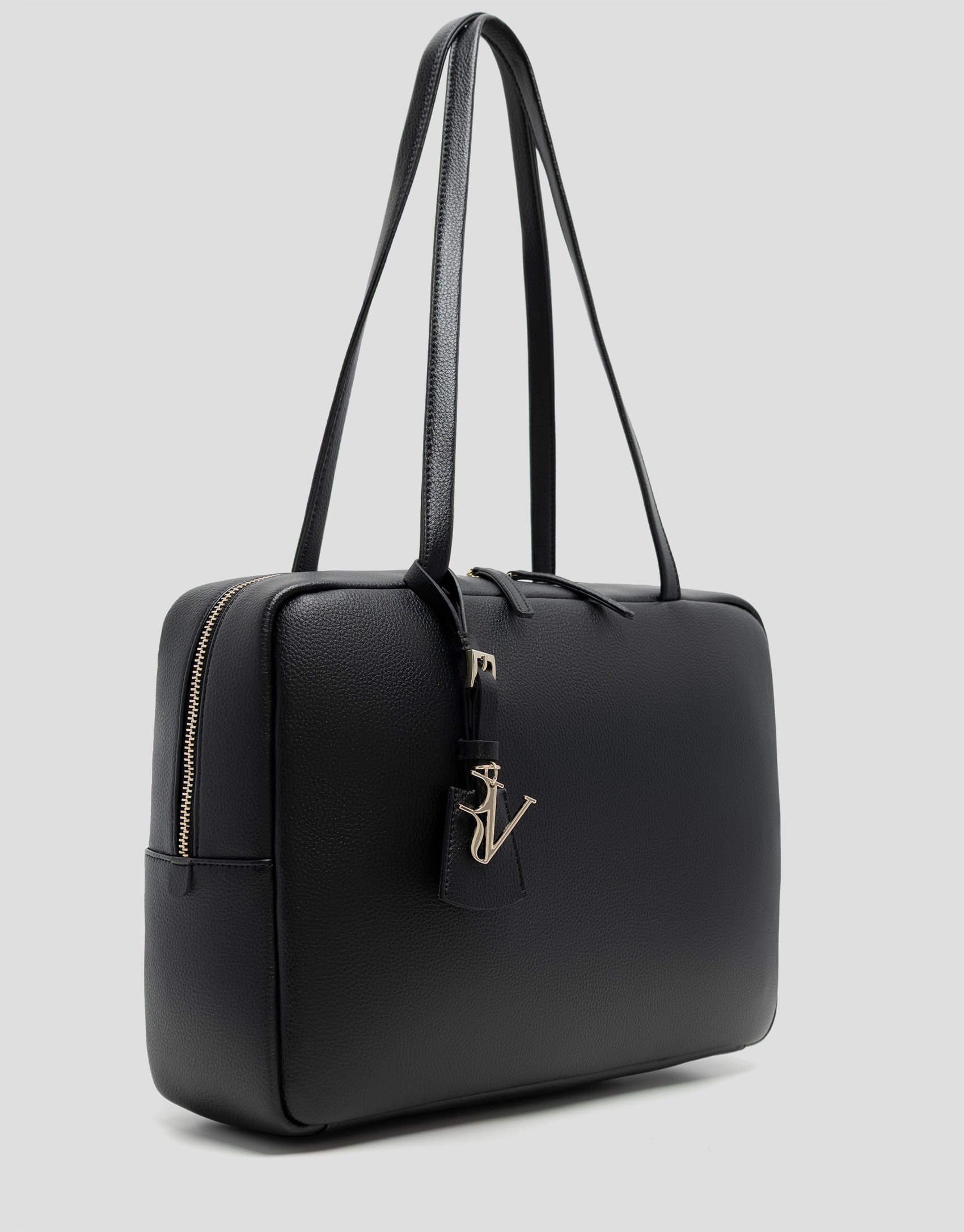 Bolso de hombro Loles Maxi piel negra - Mujer | Roberto Verino