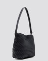 Elisa Midi midnight blue braided leather ... | Roberto Verino