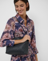 Elisa Midi midnight blue braided leather ... | Roberto Verino