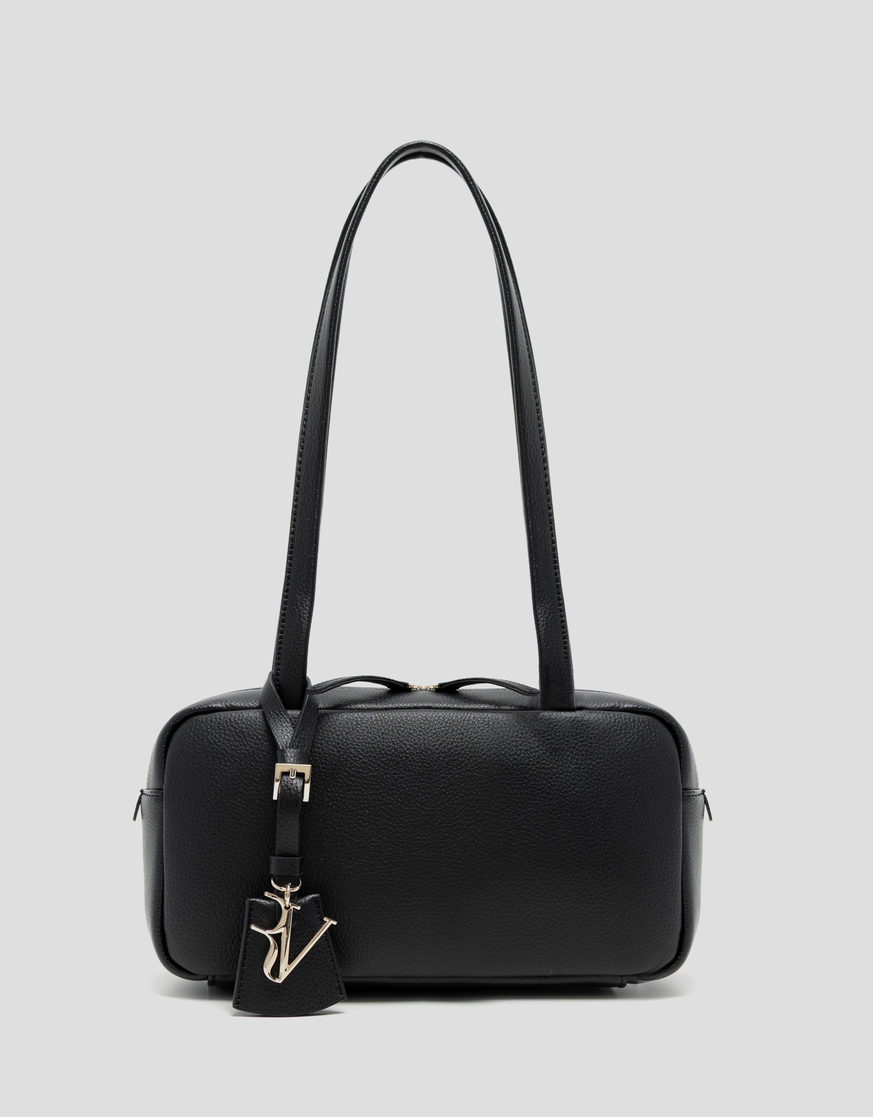 Loles Mini black leather shoulder bag - Mujer | Roberto Verino