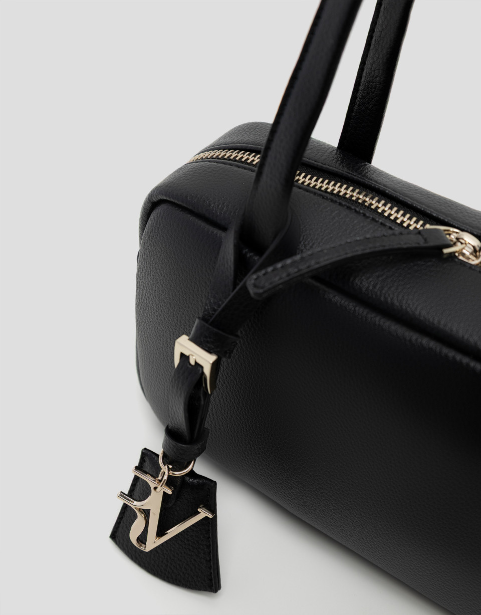 Loles Mini black leather shoulder bag - Mujer | Roberto Verino