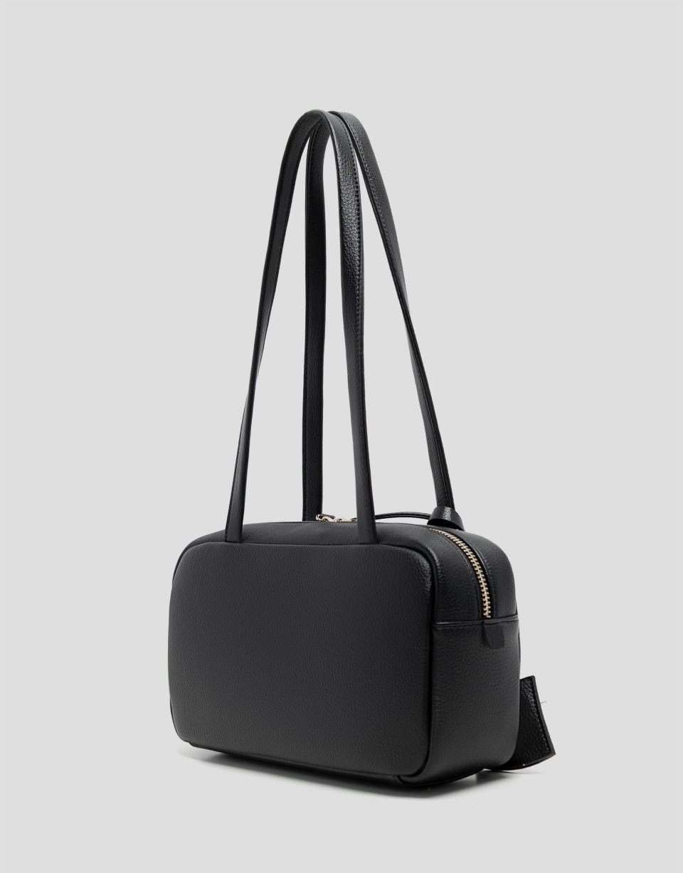 Loles Mini black leather shoulder bag - Mujer | Roberto Verino