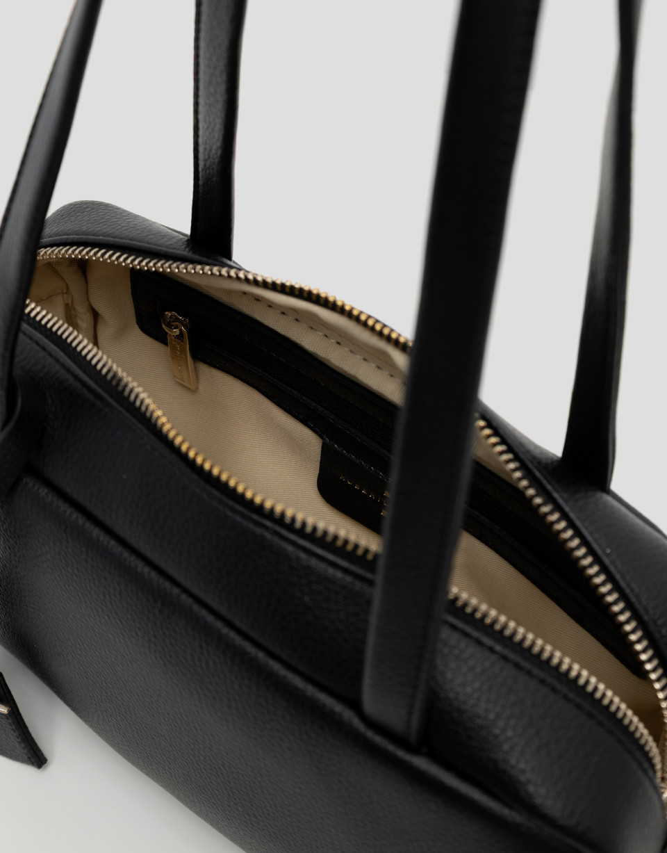 Bolso de hombro Loles Mini piel negra - Mujer | Roberto Verino