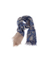 Blue scarf 100% wool