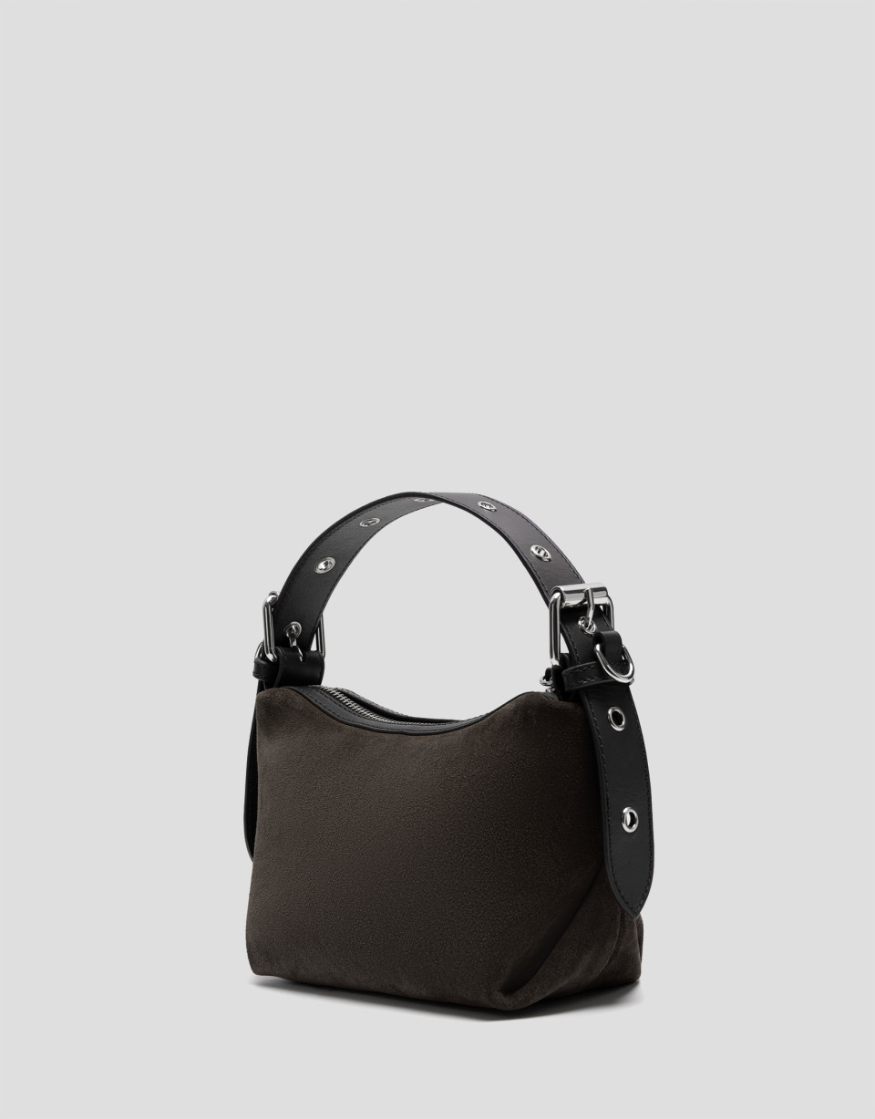 Margot Mini brown suede handbag - Mujer | Roberto Verino