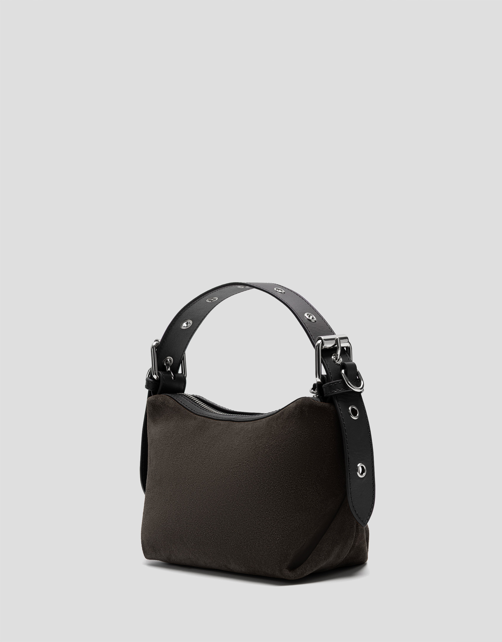 Margot Mini brown suede handbag - Mujer | Roberto Verino