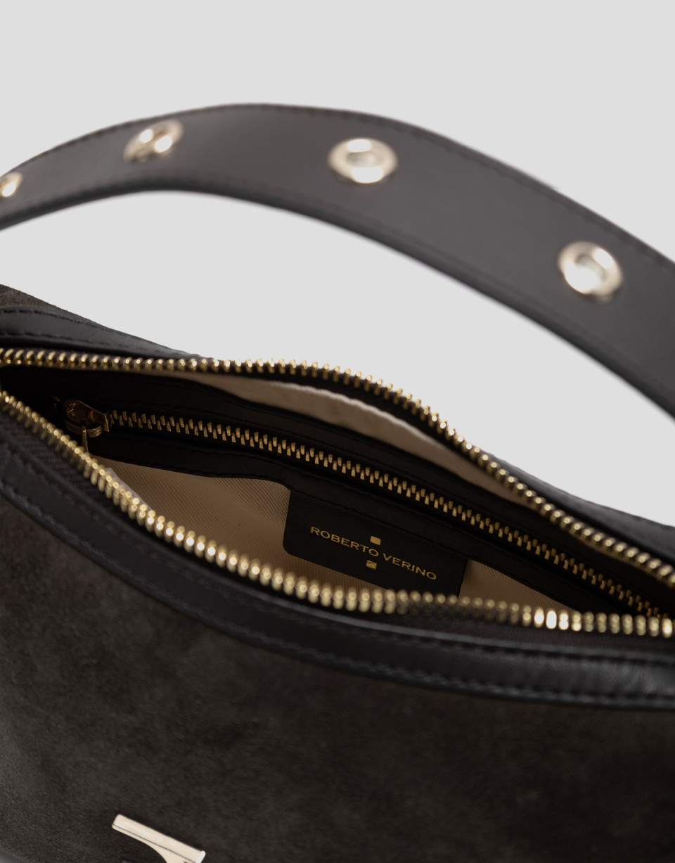 Margot Mini brown suede handbag - Mujer | Roberto Verino