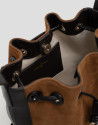 Bolso de hombro Iera Bucket piel y serraje ... | Roberto Verino