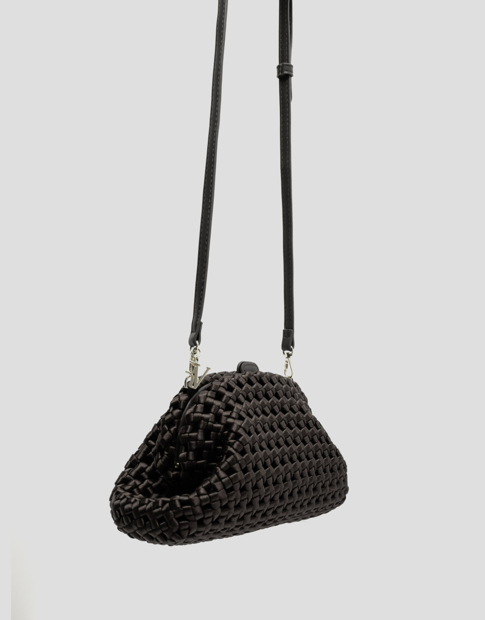 Bolso Uma clutch tejido entrelazado marrón | Roberto Verino