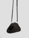 Uma brown interwoven woven clutch bag - Mujer | Roberto Verino