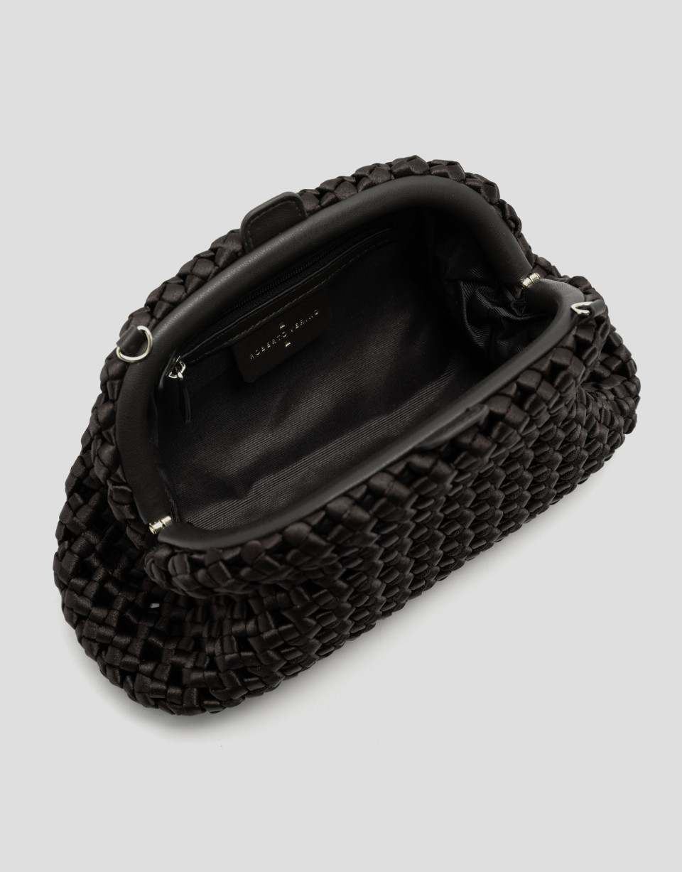 Bolso Uma clutch tejido entrelazado marrón | Roberto Verino