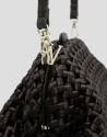 Uma brown interwoven woven clutch bag - Mujer | Roberto Verino