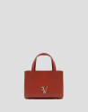 Bruna Shopper mini dark red leather bag - Mujer | Roberto Verino