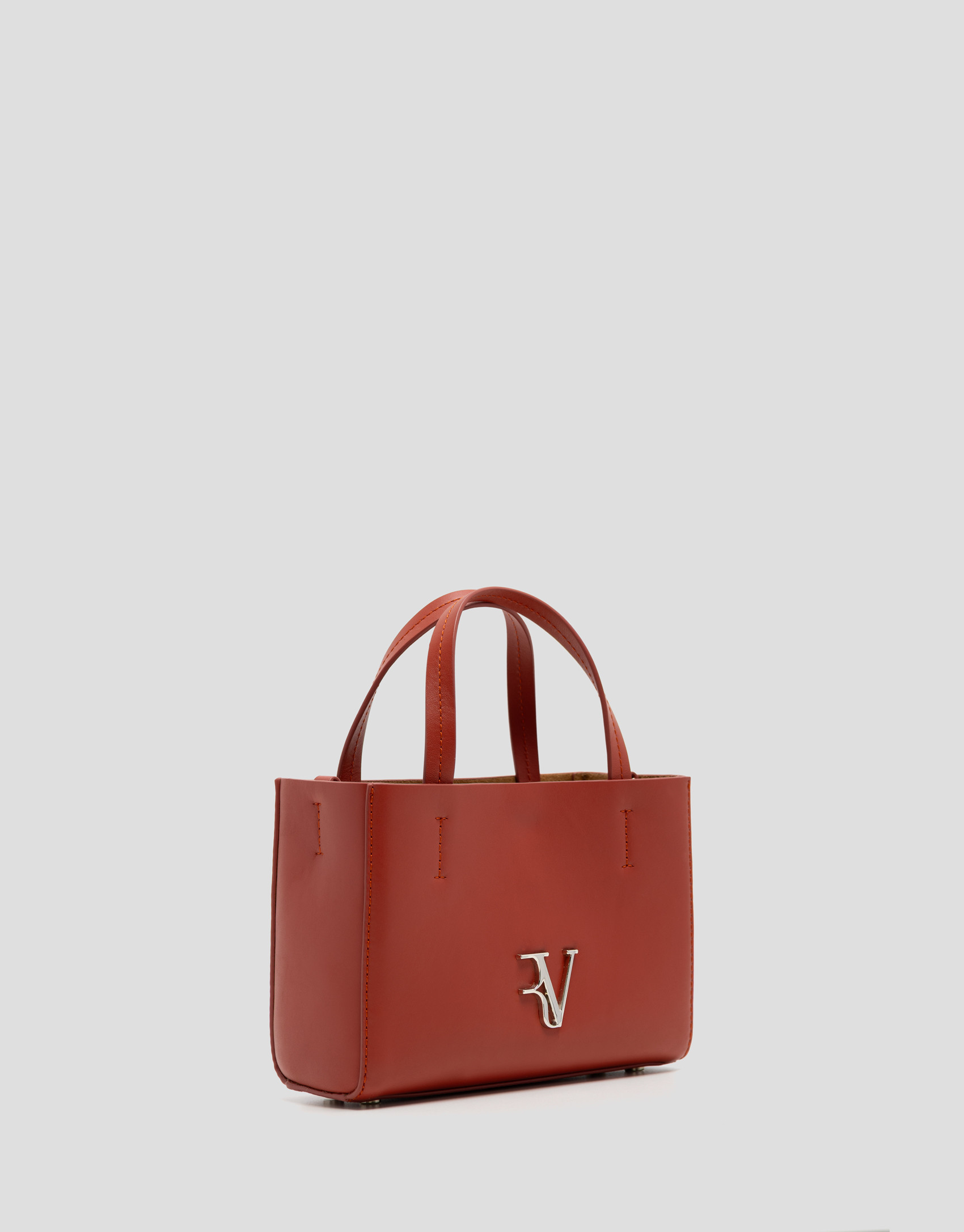 Bolso Bruna Shopper mini piel rojo oscuro | Roberto Verino