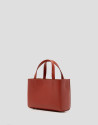 Bolso Bruna Shopper mini piel rojo oscuro | Roberto Verino