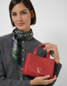 Bolso Bruna Shopper mini piel rojo oscuro | Roberto Verino