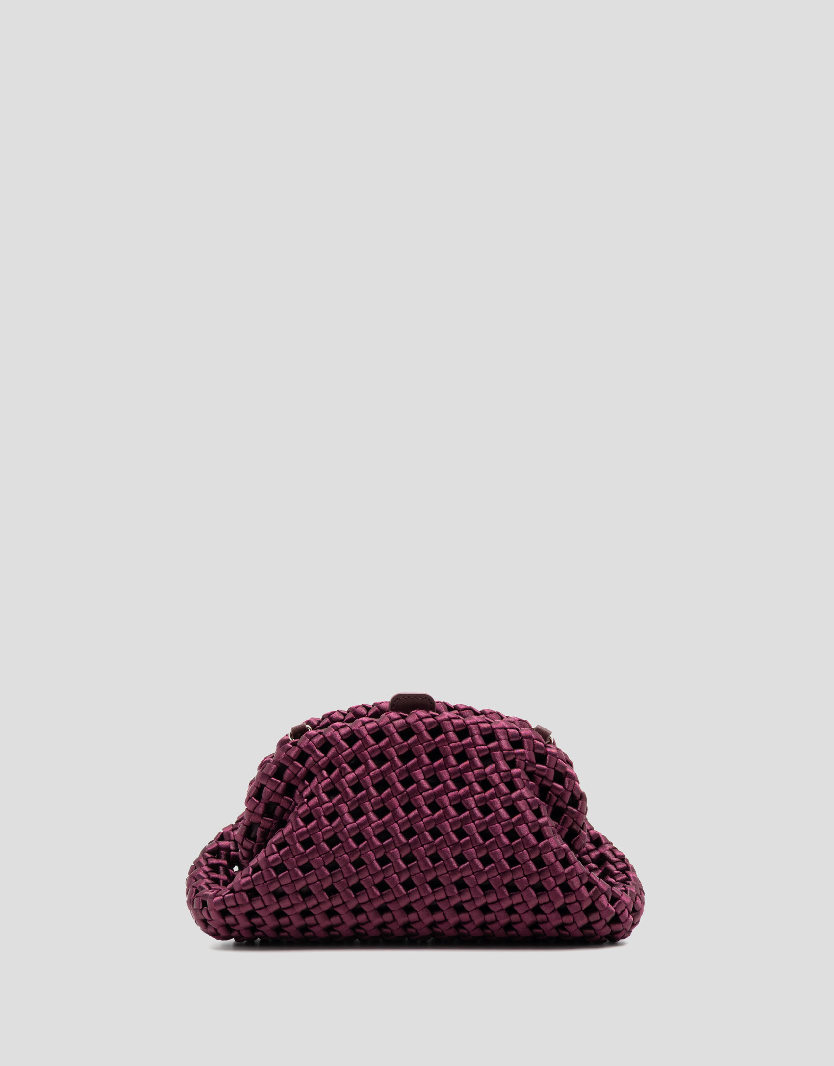 Bolso Uma clutch tejido entrelazado burdeos | Roberto Verino