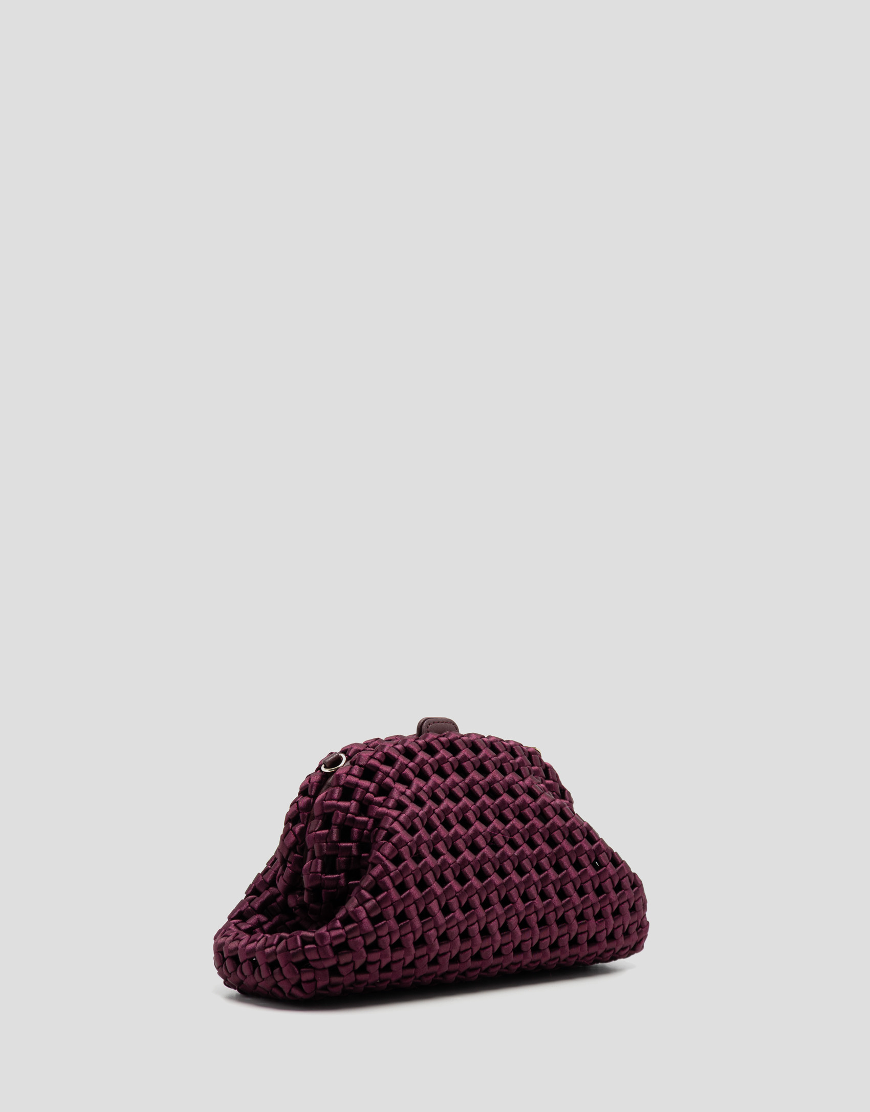 Bolso Uma clutch tejido entrelazado burdeos | Roberto Verino