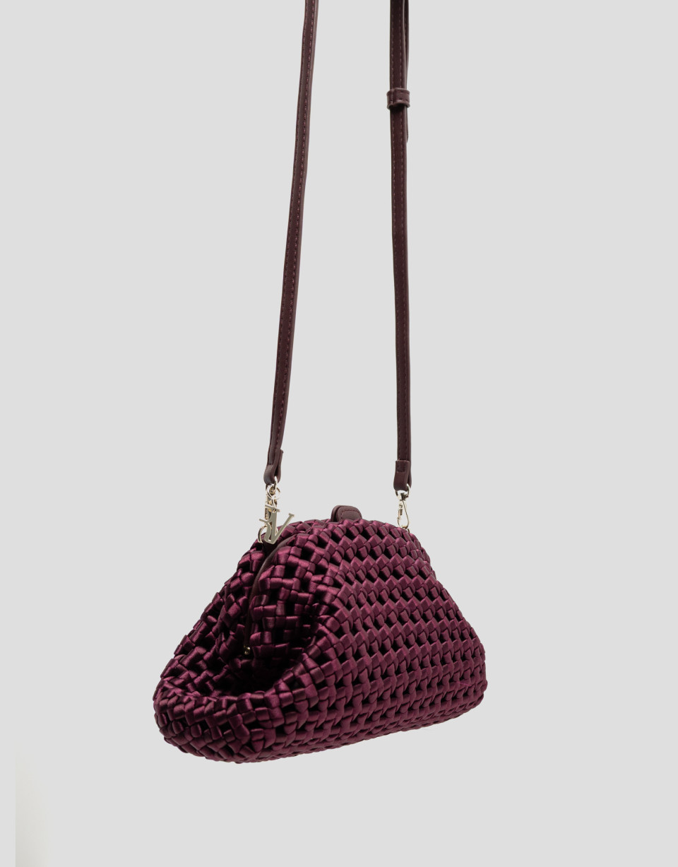 Bolso Uma clutch tejido entrelazado burdeos | Roberto Verino