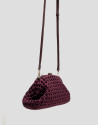 Bolso Uma clutch tejido entrelazado burdeos | Roberto Verino