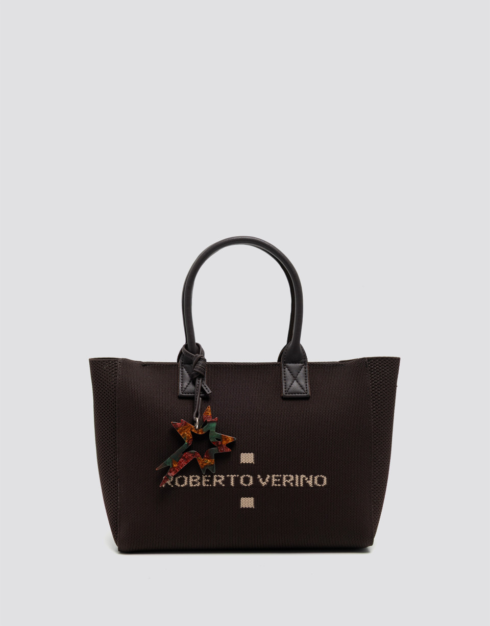 Bolso de mano Zendaya Satchel punto marrón | Roberto Verino