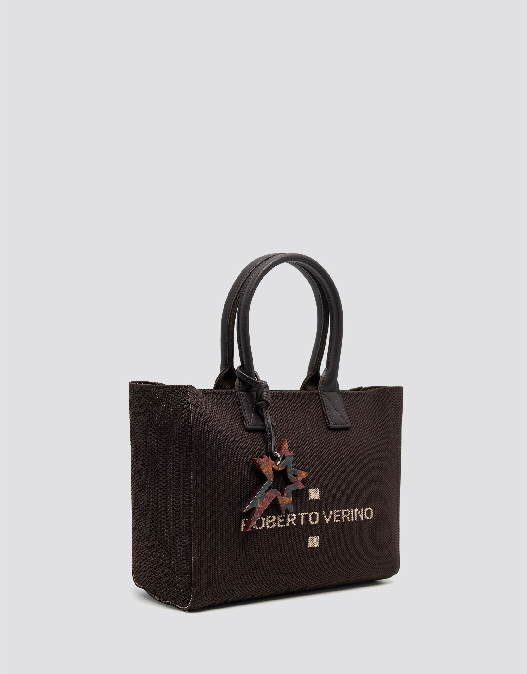 Bolso de mano Zendaya Satchel punto marrón | Roberto Verino