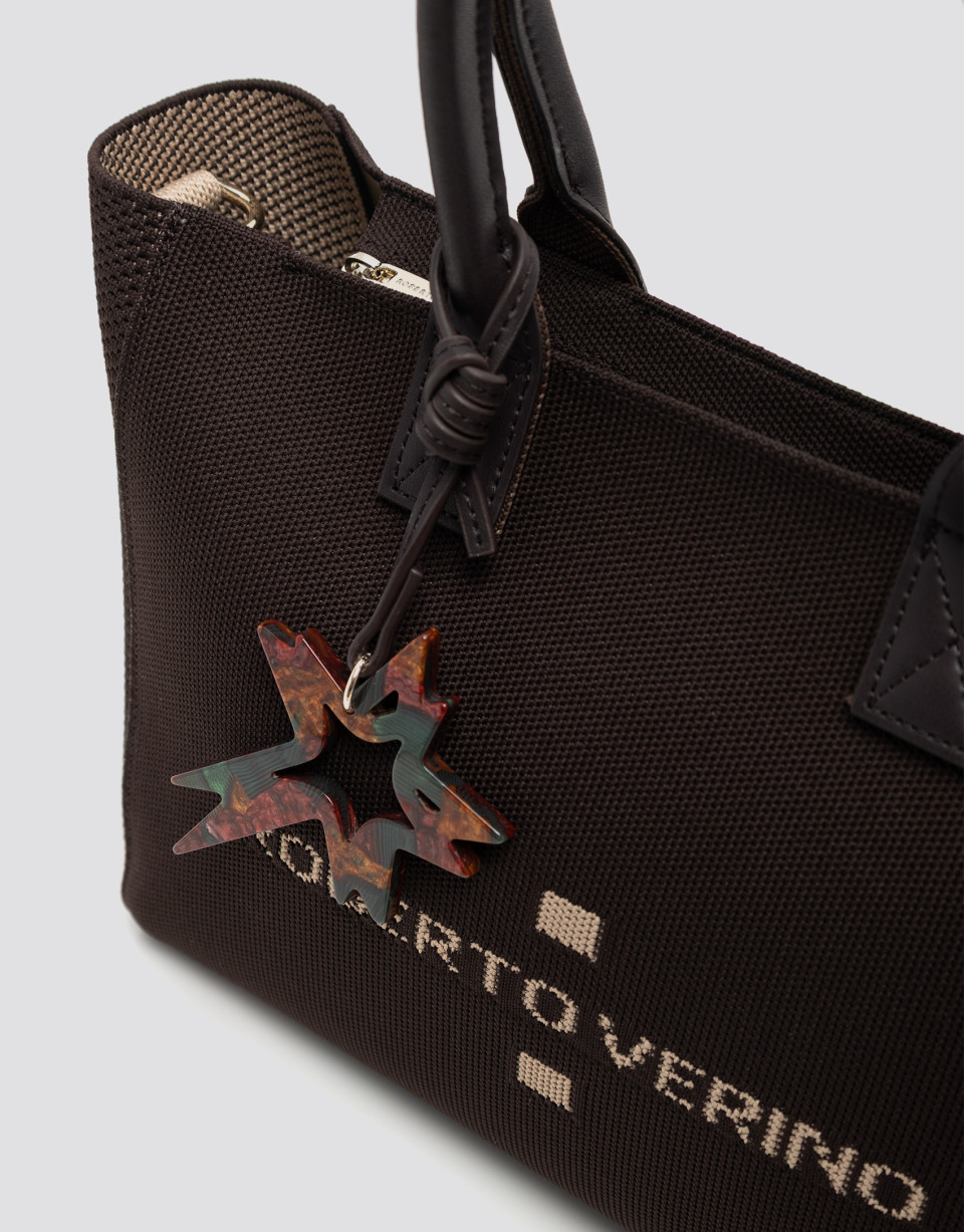 Zendaya Satchel brown knit handbag - Mujer | Roberto Verino