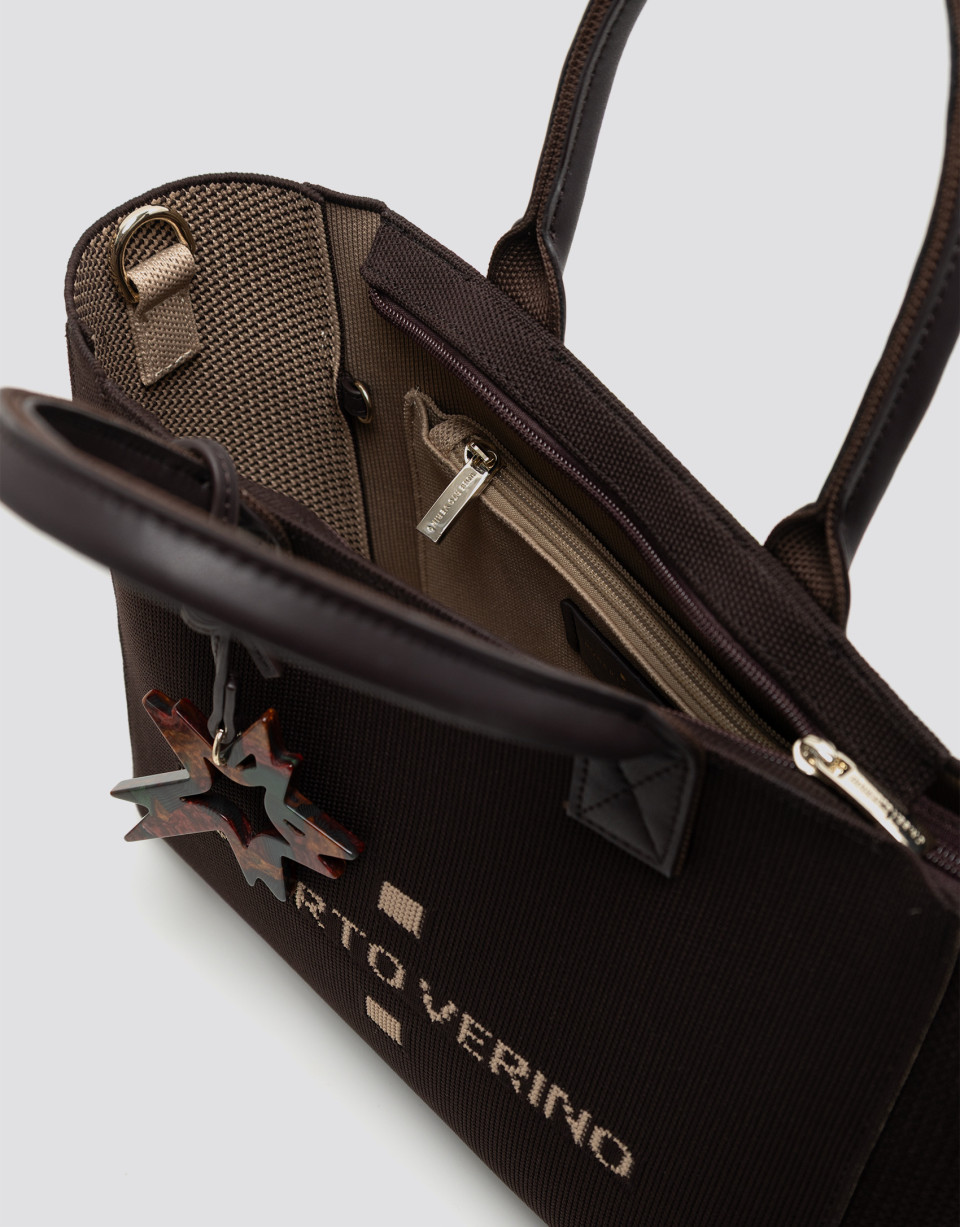 Bolso de mano Zendaya Satchel punto marrón | Roberto Verino