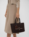 Bolso de mano Zendaya Satchel punto marrón | Roberto Verino