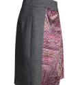 Falda gris jacquard burdeos