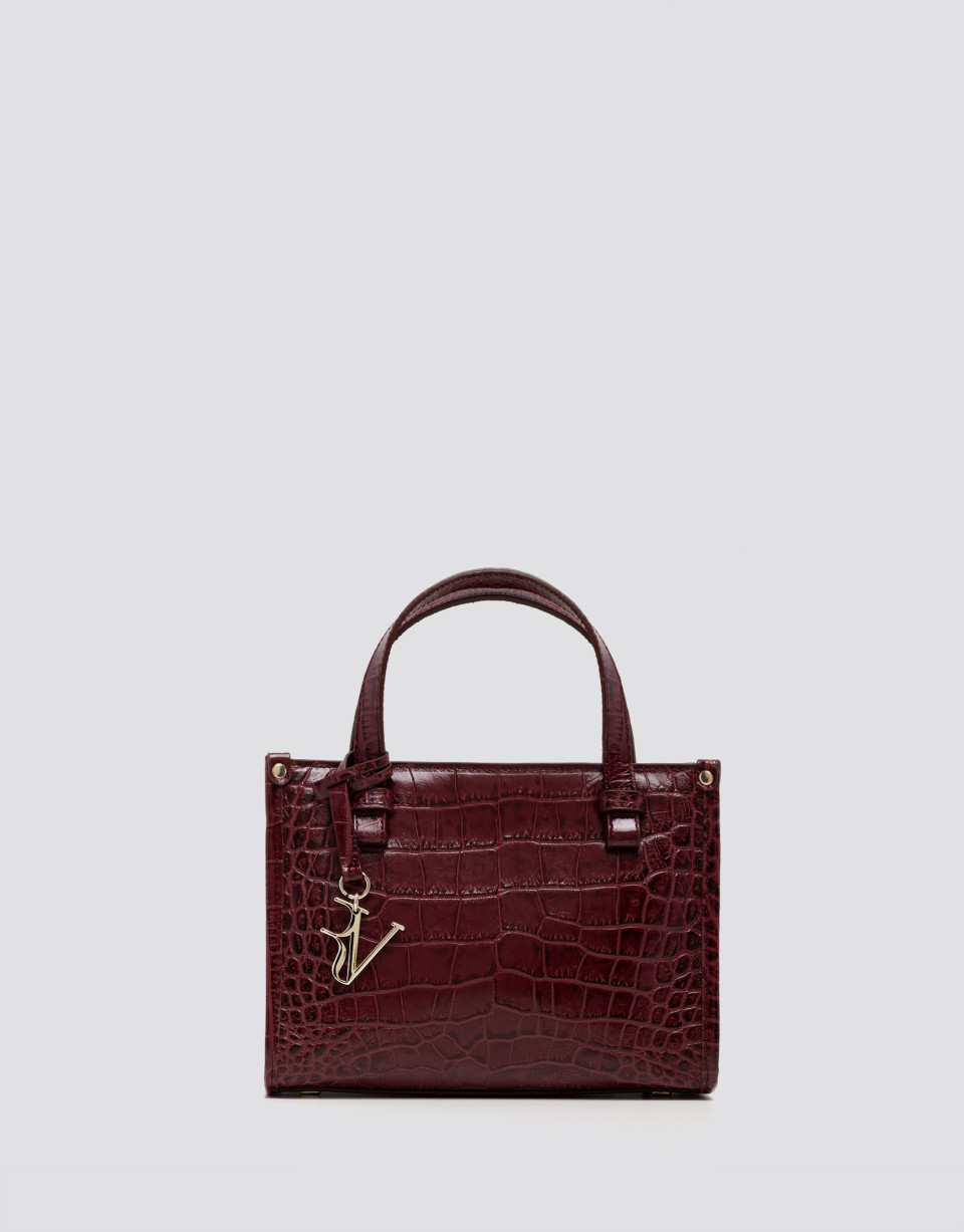 Bolso de mano Julia Satchel Mini piel coco ... | Roberto Verino