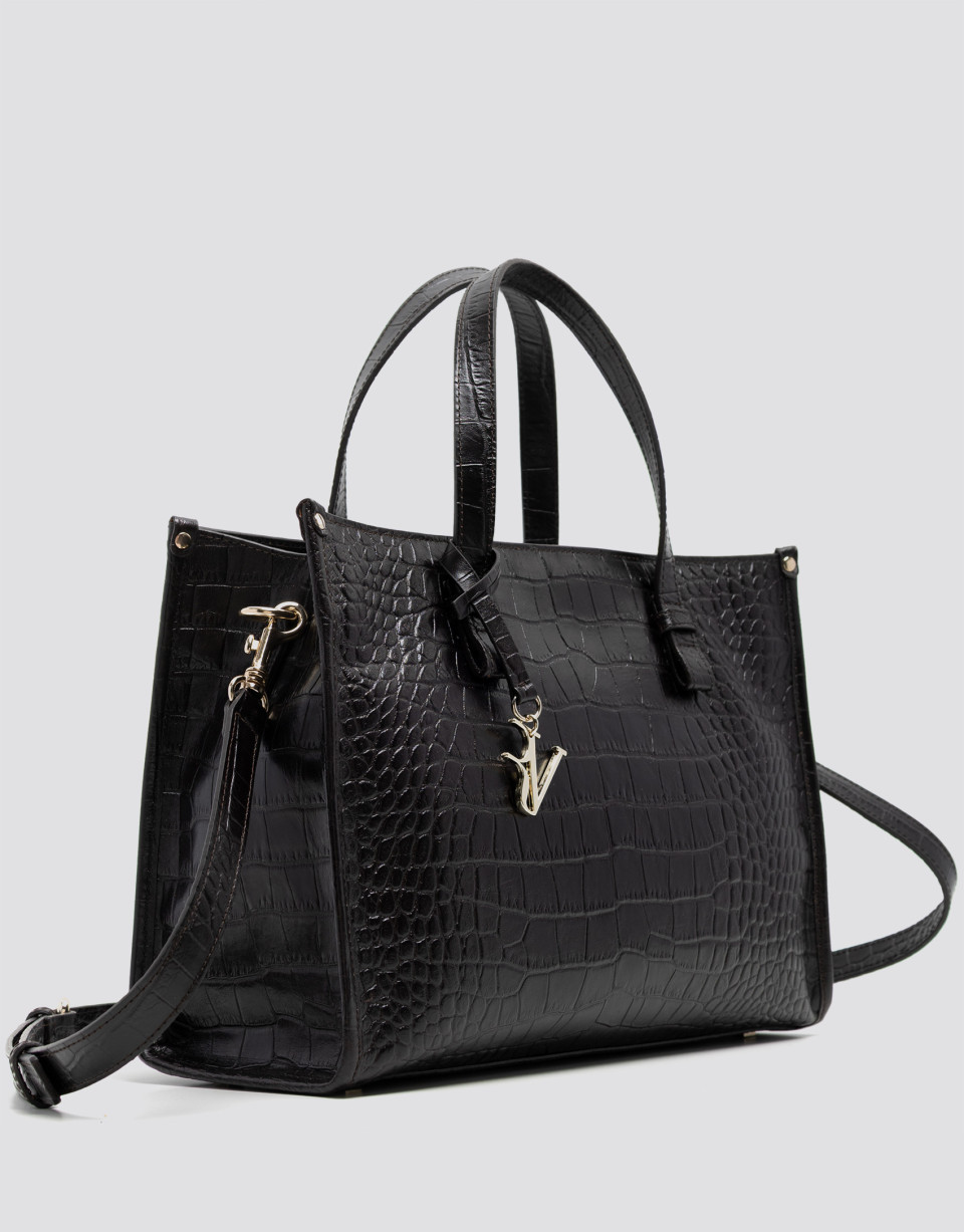 Bolso de mano Julia Satchel piel coco marrón | Roberto Verino