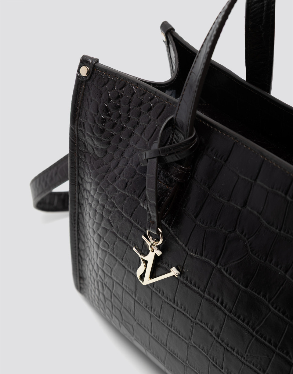 Julia Satchel brown coconut leather handbag | Roberto Verino