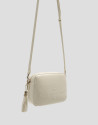 Crackle White Bazin Shoulder Bag - Mujer | Roberto Verino